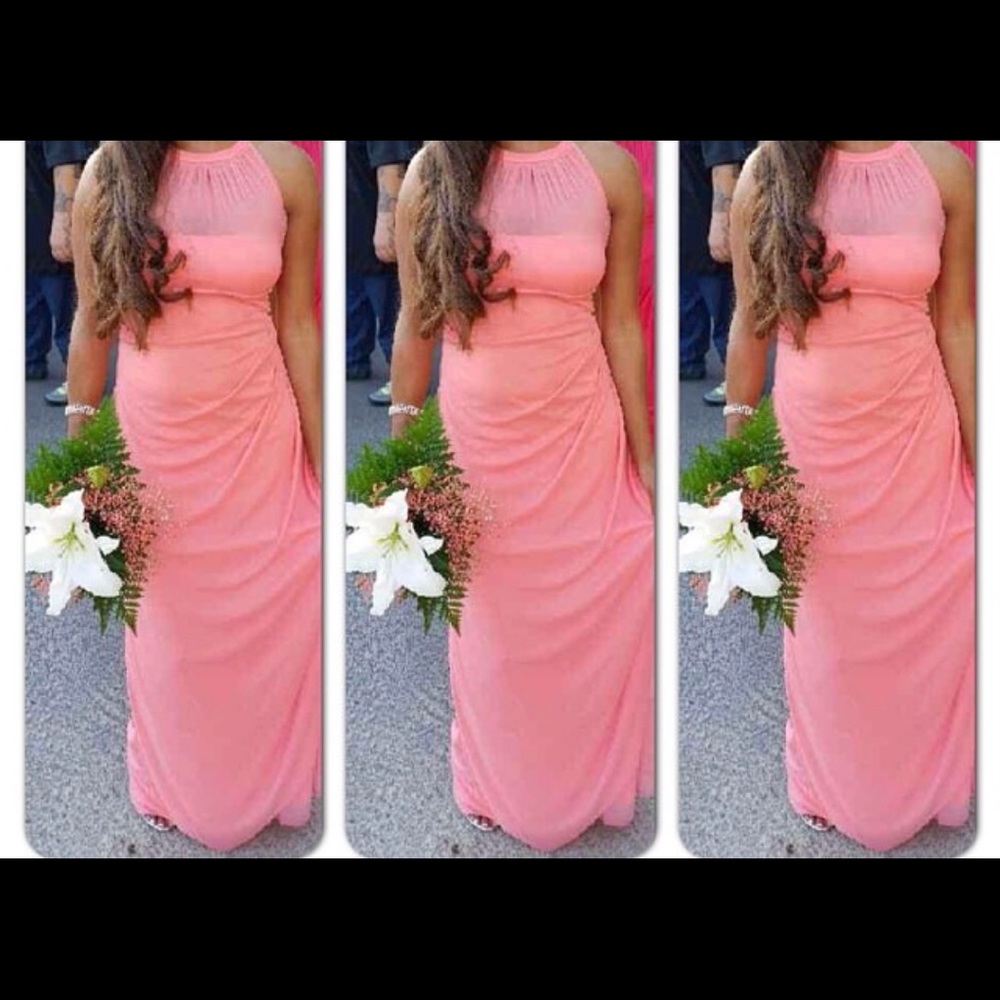 David’s Bridal - wedding/prom/formal coral dress - size 2 - practically new